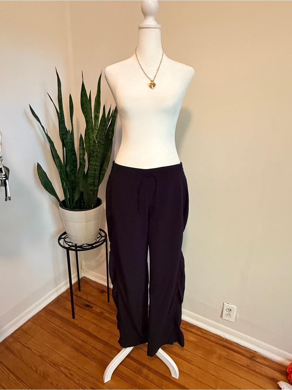 Athleta | Black Wide-Leg Track Pants
